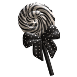 Gothic Black and White Lollipop with Bow