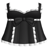 ♱ ┊ gothic black and white ruffled doll dress