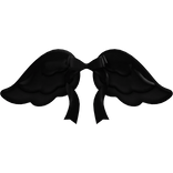 gothic black angel wings w big bow