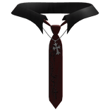 Gothic Black Collar + Red Sigil Tie