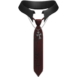 Gothic Black Collar + Red Sigil Tie 3.0