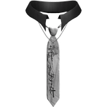 Gothic Black Collar + White Sigil Tie 3.0