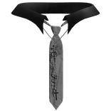 Gothic Black Collar + White Sigil Tie