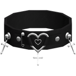 ⛧ Gothic Black Heart Cross Choker (3.0) 