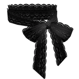 † : gothic black lace side bow choker (3.0)