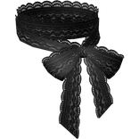  † : gothic black lace side bow choker (3.0)