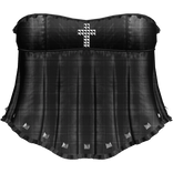 Gothic Black Plaid Ruffle Dress