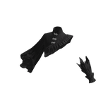 Gothic Black Ruffle Arm Warmers