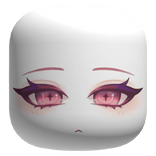 Gothic Bloom Face With Pink Eyes - White