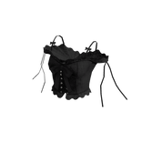 Gothic Bow Y2k Corset Top (Black)