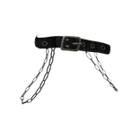 Gothic Chain Waist Belt - Black & Silver