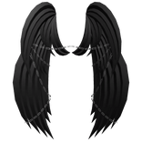 ┊♰ ꒱ gothic chained angel wings ꒰black꒱
