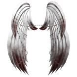 ┊♰ ꒱ gothic chained angel wings ꒰blood white꒱