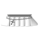 ┊♰ ꒱ gothic chained cross mini skirt ꒰white꒱3..0