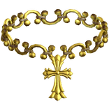 Gothic Chrom Cross Gold Necklace Chain