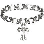 Gothic Chrom Cross Silver Necklace Chain