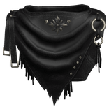 Gothic Chrome Distressed Scarf Black