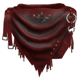 Gothic Chrome Distressed Scarf Red