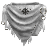 Gothic Chrome Distressed Scarf White