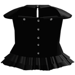 ʚ♡ɞ gothic collared black button down dress 