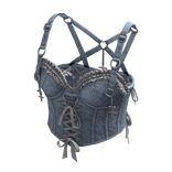 Gothic Coquette Corset Top (Light Blue)