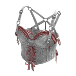 Gothic Coquette Corset Top (White/Pink)