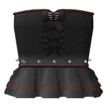 Gothic Corset Dress Ribbed Heart