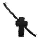 gothic cross lace eyepatch black