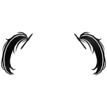 Gothic Cross Pigtail Extensions in Black