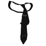 Gothic Cross Plaid Tie (Black)