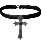 Gothic Cross Velvet Choker