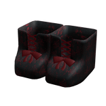 ☆ Gothic Dark Red Lace Ribbon Socks 3.0
