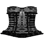 gothic doll laced striped studded corset dress