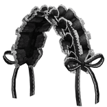 gothic doll ruffle lace headdress black & white