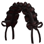 gothic doll ruffle lace headdress red