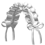 gothic doll ruffle lace headdress white