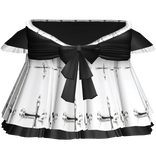 † ; gothic doll vamp ruffle dress bow black white