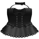 Gothic Emo Black Lace Choker Bow Dress