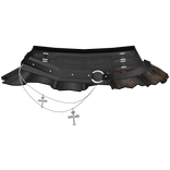 Gothic Emo Black Skirt with Chain 3.0