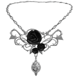 Gothic Emo Rose Diamond Necklace
