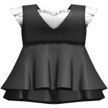 gothic fatal horror protag ruffled dress