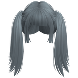 Gothic Flared Pigtails (Ash Blue)