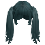 Gothic Flared Pigtails (Teal)