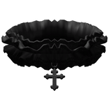 gothic frilly ruffle lace choker - black 3.0