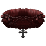 gothic frilly ruffle lace choker - red 3.0