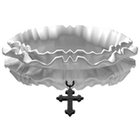 gothic frilly ruffle lace choker - white 3.0