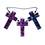 Gothic Galactic Metal Cross Necklace