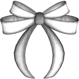 Gothic Gray and White Hair Lace Bow