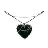 Gothic Green Heart Pendant