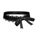 Gothic Kawaii Lace Ribbon Bow Choker Black